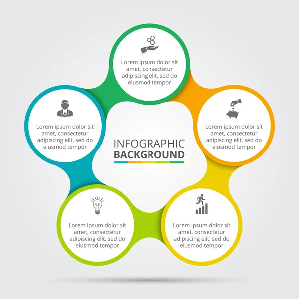 Elemento de círculos vetoriais para infográfico . —  Vetores de Stock