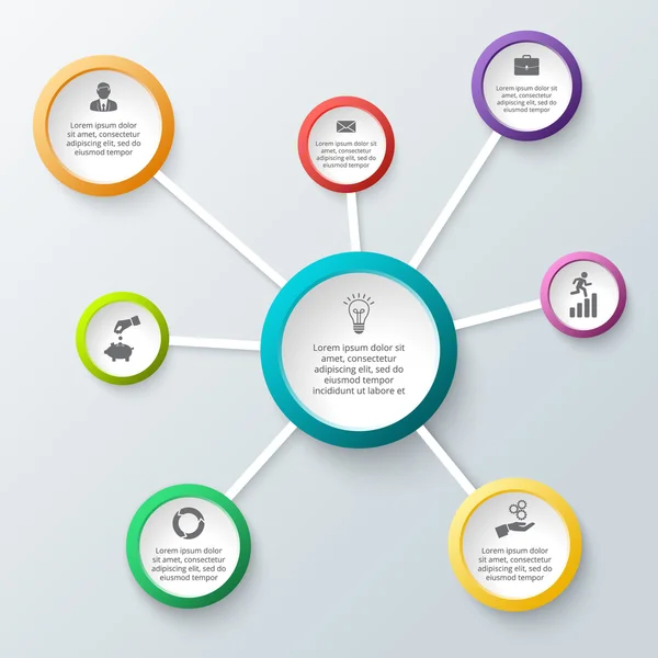 Vektorkreise Element für Infografik. — Stockvektor