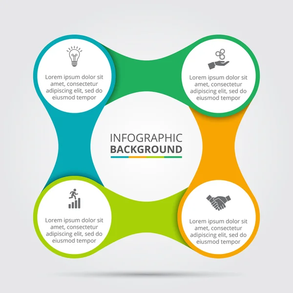 Élément de cercle vectoriel pour infographie . — Image vectorielle