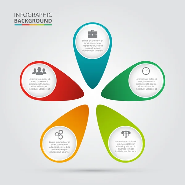 Elemento de círculos vetoriais para infográfico . — Vetor de Stock