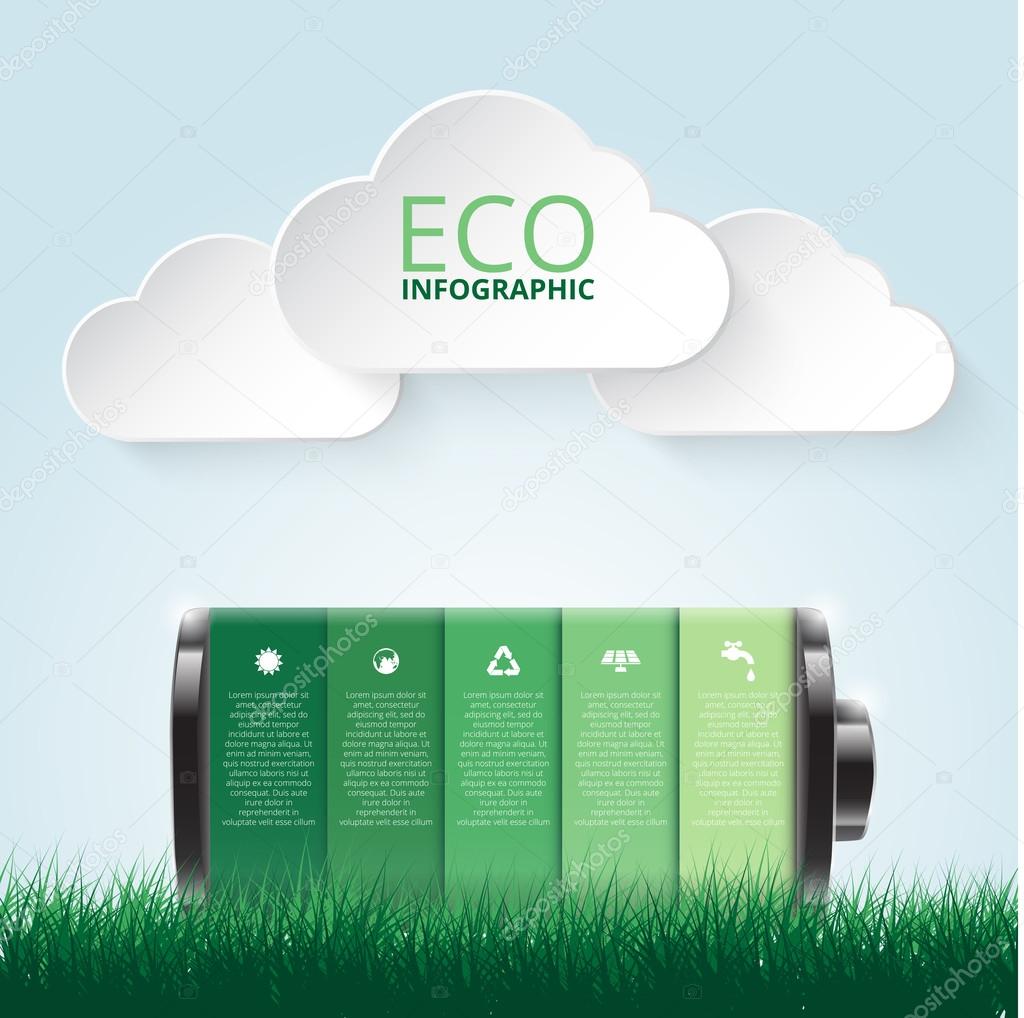 Vector illustration of eco infographic.