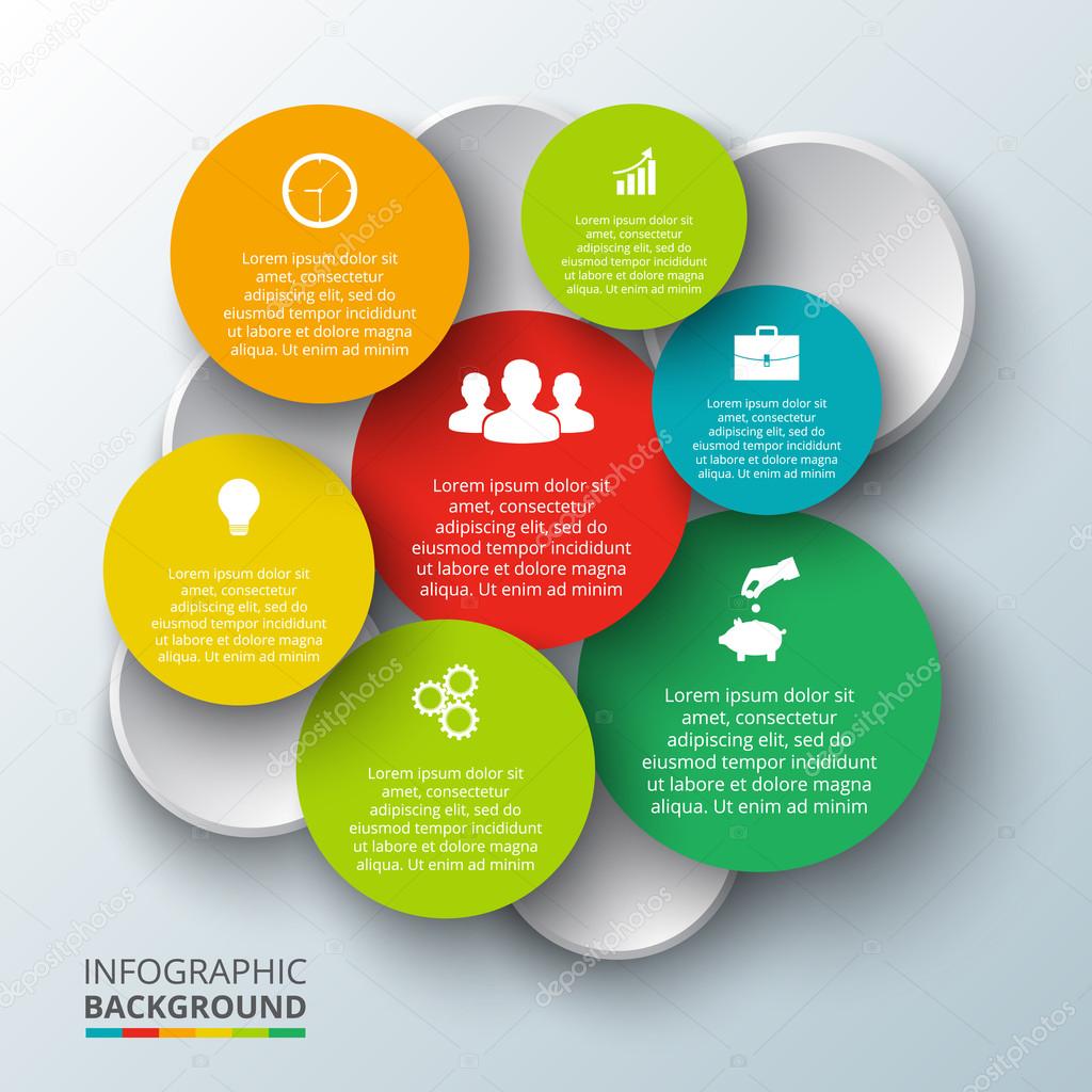 Vector circles elements for infographic.