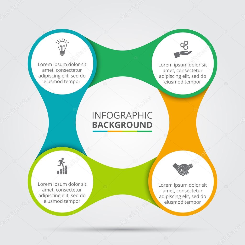 Vector circle element for infographic.