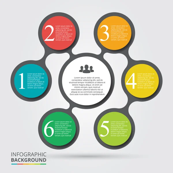 Elemento circolare per infografica . — Vettoriale Stock