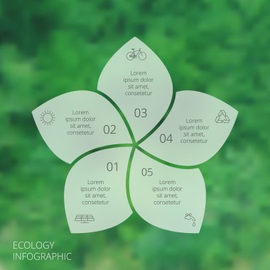 Vektör daire Eko Infographic.