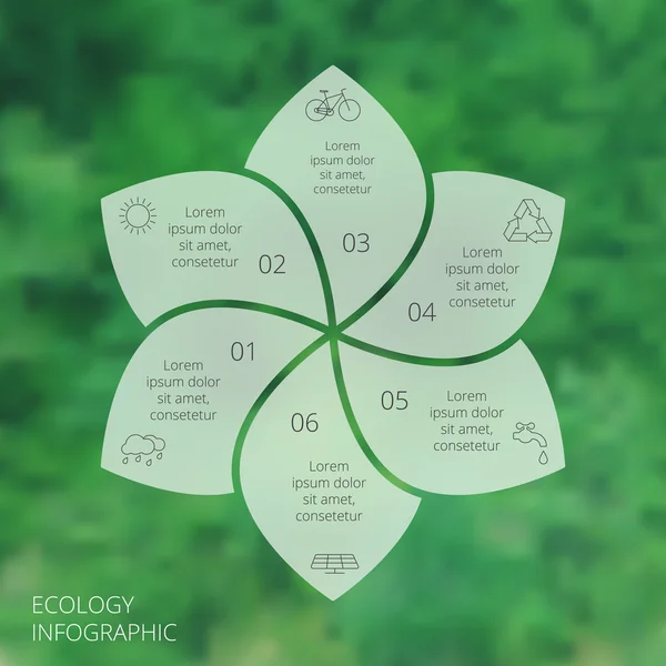Vector cirkel eco infographic. — Stockvector
