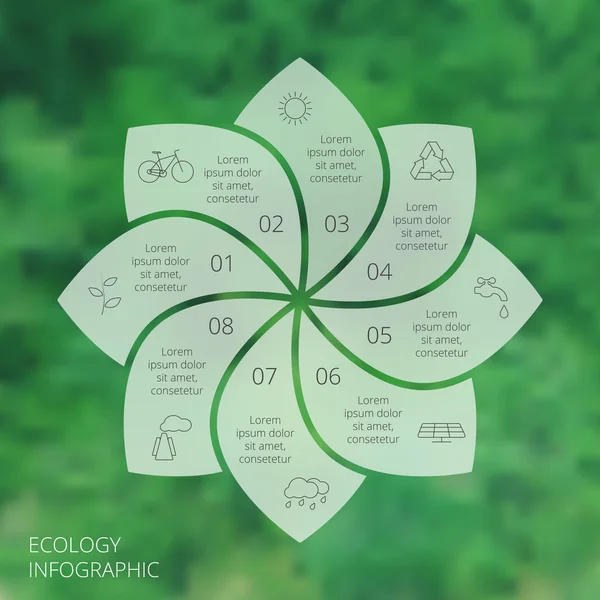 Vector cirkel eco infographic. — Stockvector