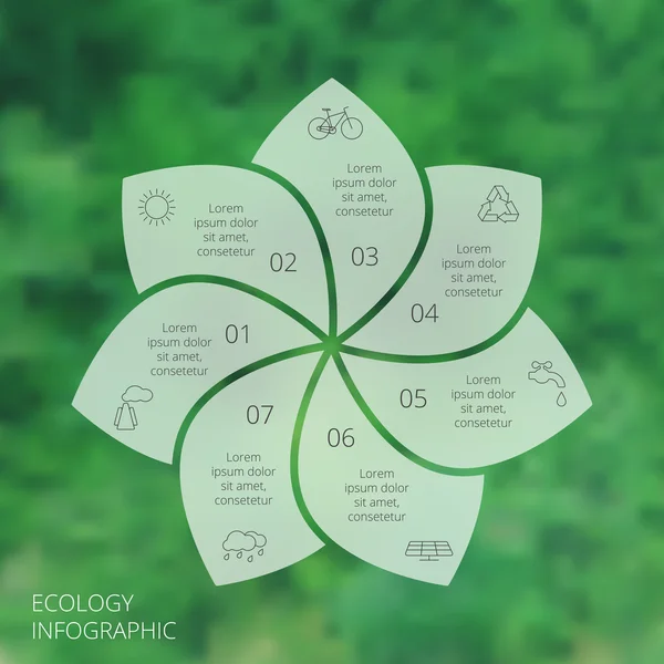 Vector cirkel eco infographic. — Stockvector