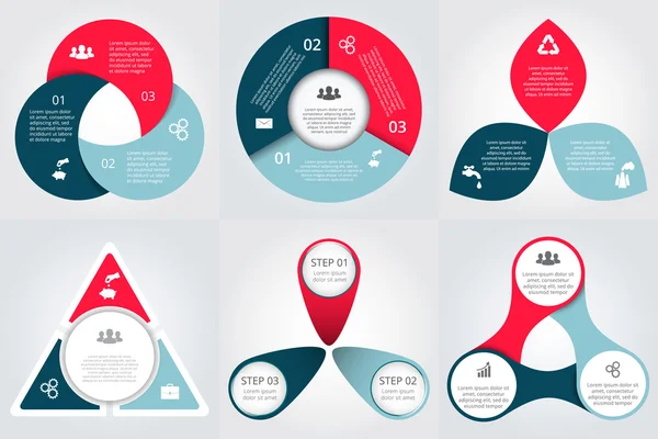 Vektorkreis-Elemente für Infografik eingestellt. — Stockvektor