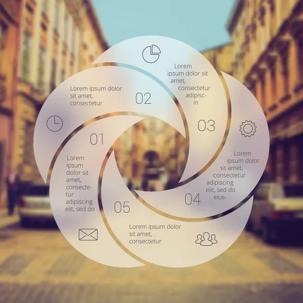 Circle line infographic. — Stock vektor