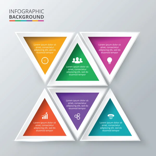 Vector driehoeken voor infographic. — Stockvector