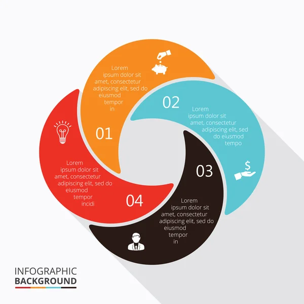 Elemento cerchio vettoriale per infografica . — Vettoriale Stock