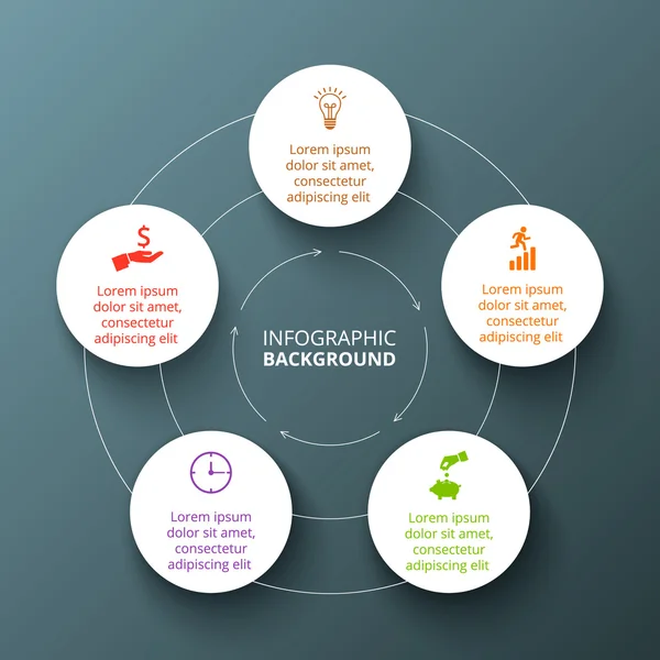 Vektor cirkel infographic. — Stock vektor