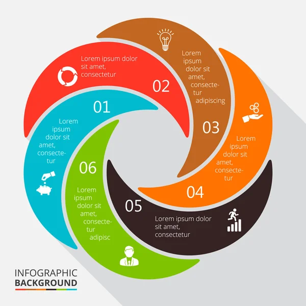 Elemen lingkaran vektor untuk infografis . - Stok Vektor