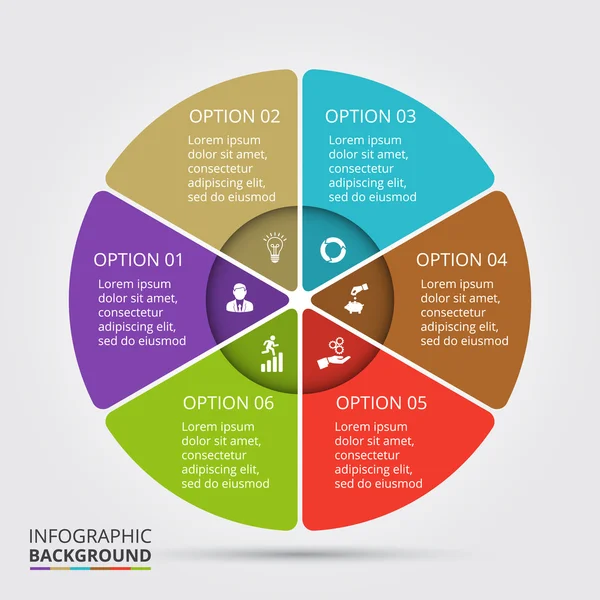 Élément de cercle vectoriel pour infographie . — Image vectorielle