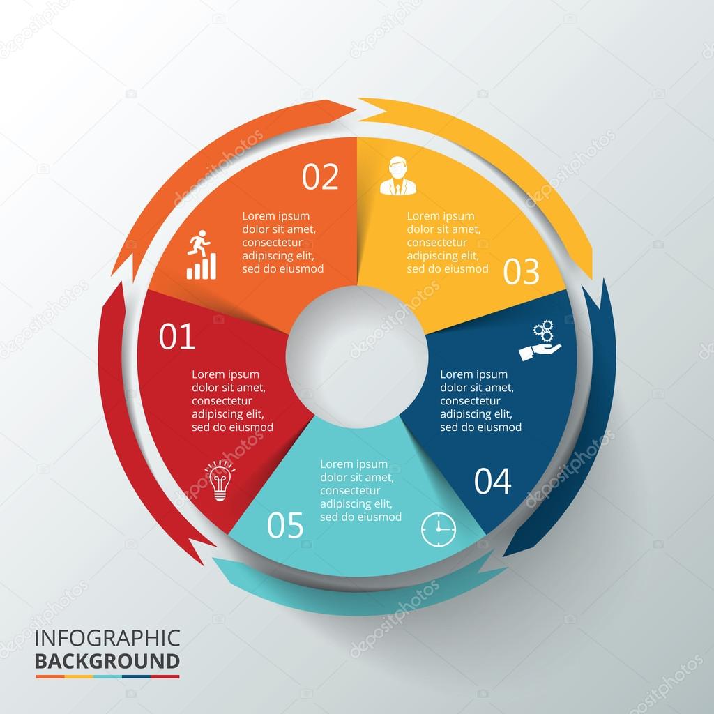 Vector circle infographic.