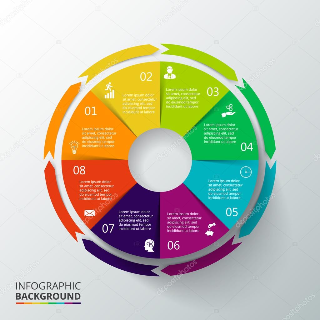 Vector circle infographic.