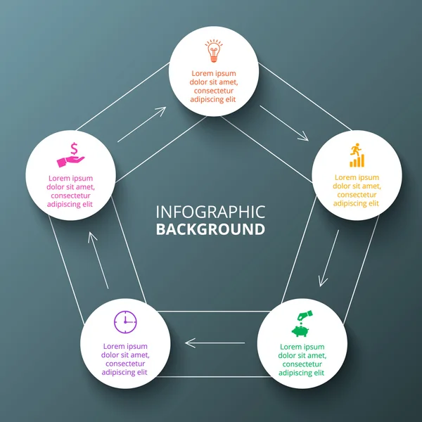 Élément de cercle vectoriel pour infographie . — Image vectorielle