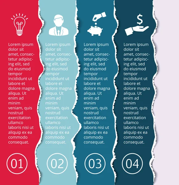 Bozuk sayfalar Infographic için vektör. — Stok Vektör