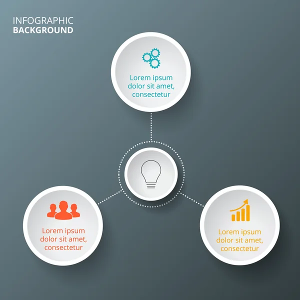 Infografía círculo vectorial . — Archivo Imágenes Vectoriales