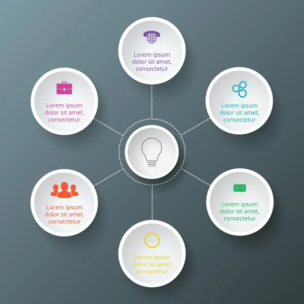 Vector cirkel infographic. — Stockvector