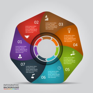 Vector circle elements for infographic. clipart