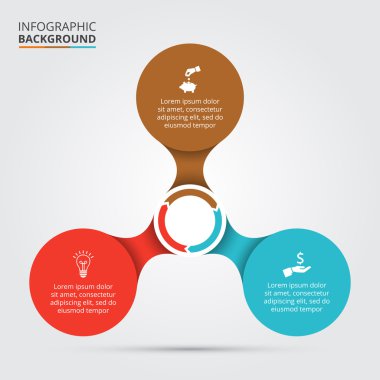 Infographic için vektör daire ögesi.
