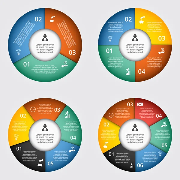 Elementos de círculo vectorial para infografía . — Archivo Imágenes Vectoriales