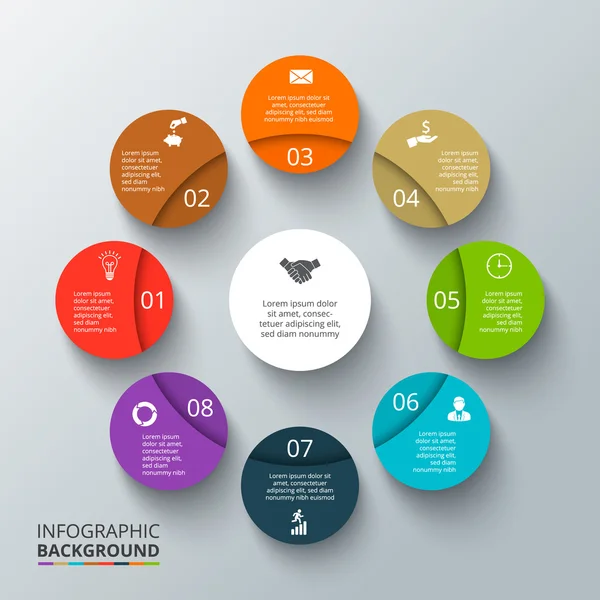 Eléments de cercle vectoriel pour infographie . — Image vectorielle