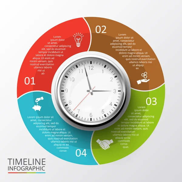 Vector circles elements for timeline infographic. — Stockvector