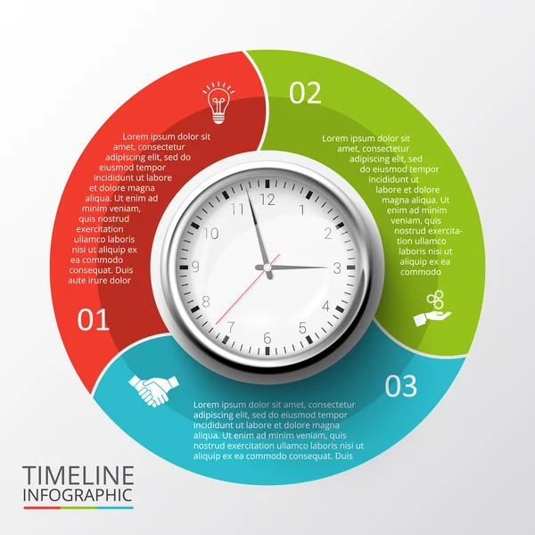 Vector circles elements for timeline infographic. — Stock vektor