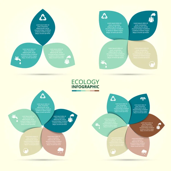 Vector cirkel eco infographic. — Stock vektor