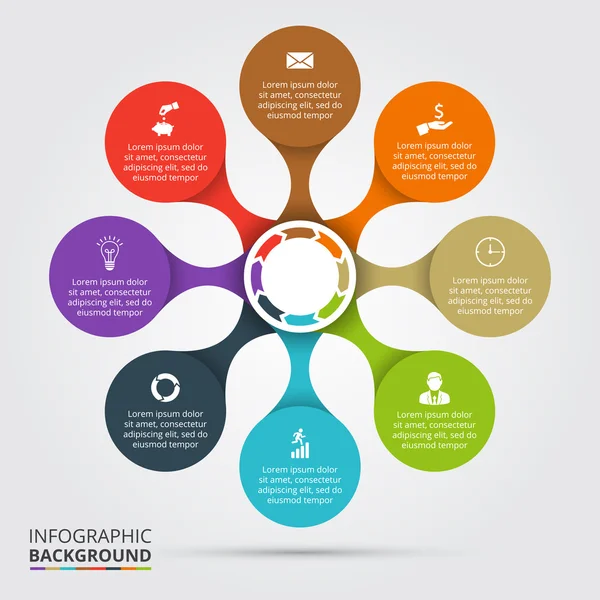 Cirkel vektorelement för infographic. — Stock vektor