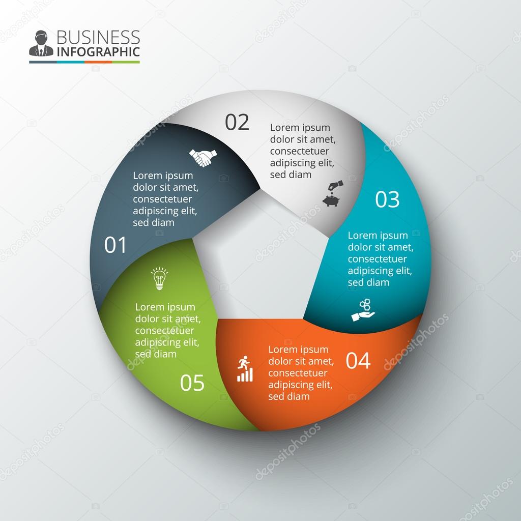 Vector circle element for infographic. 