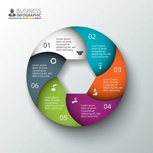 Vector circle element for infographic. — Stock Vector