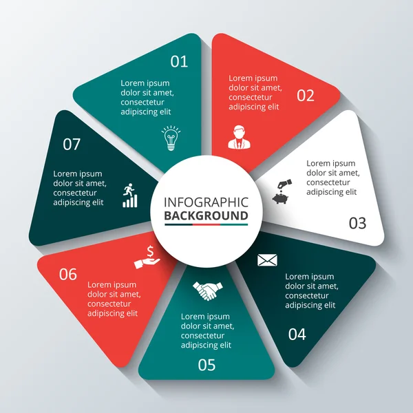 Élément de cercle vectoriel pour infographie . — Image vectorielle