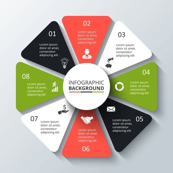 Cirkel vektorelement för infographic. — Stock vektor