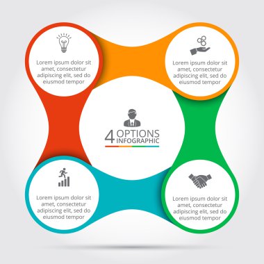 vektör daire Infographic.