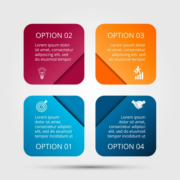 Vector square elements for infographic. — Stock vektor