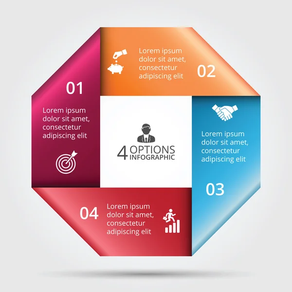 Vector square element for infographic. — Wektor stockowy