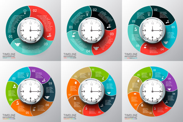 Vector circles elements for infographic.