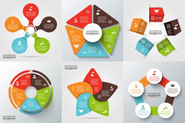 Infographic için vektör daire ögesi.