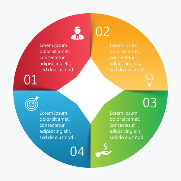 Vector cirkel infographic. — Stockvector