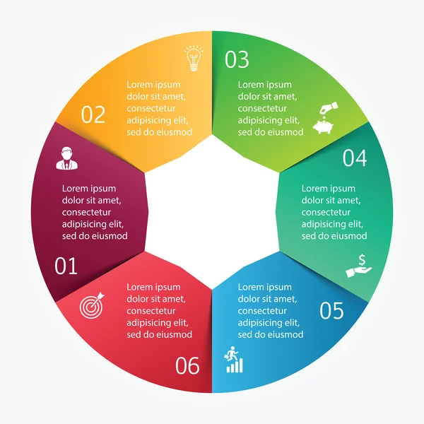 Cirkel vectorelement voor infographic. — Stockvector