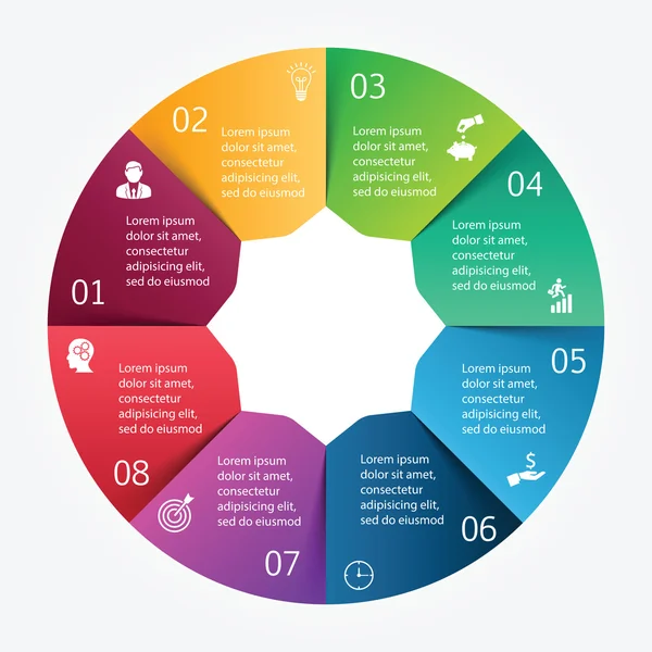 Vector cirkel infographic. — Stockvector