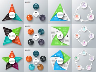 Infographic için vektör daire ögesi.