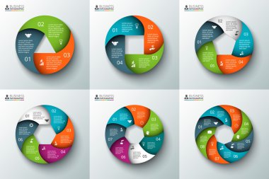 Infographic için vektör sarmal daire ögesi.