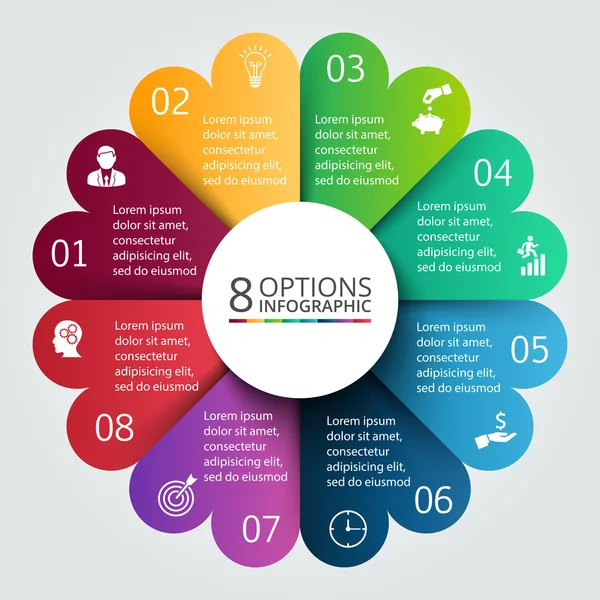 Vektorový infographic kruh. — Stockový vektor