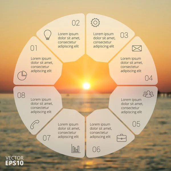 Circle line infographic. — Stock vektor