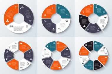 Infographic için vektör daire ögesi.